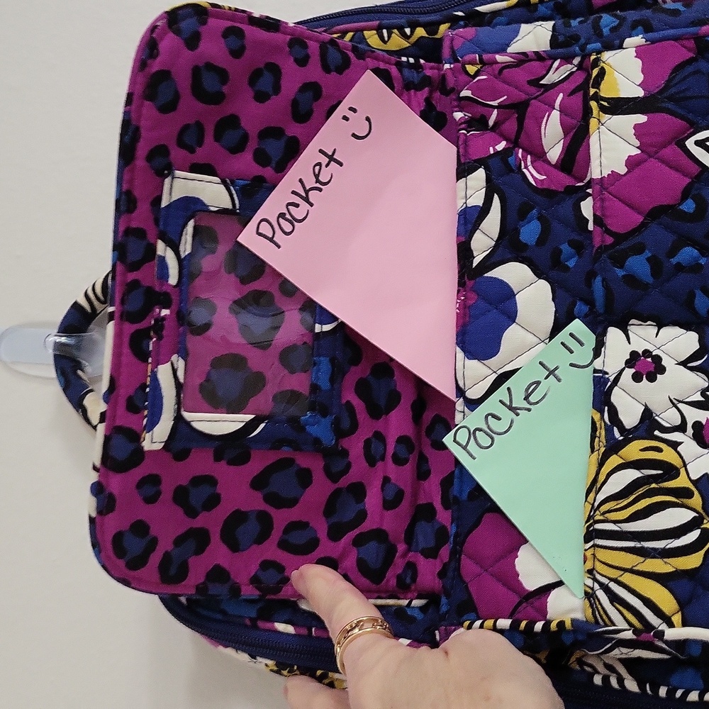 Vera Bradley African Violet Floral Print Bag pack/Laptop Bag - Picture 3 of 16